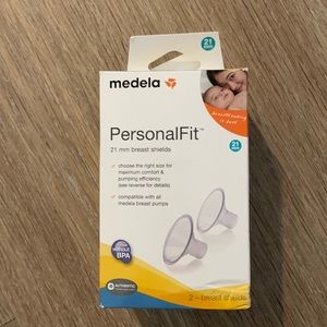 Two 21mm Medela breast shields
